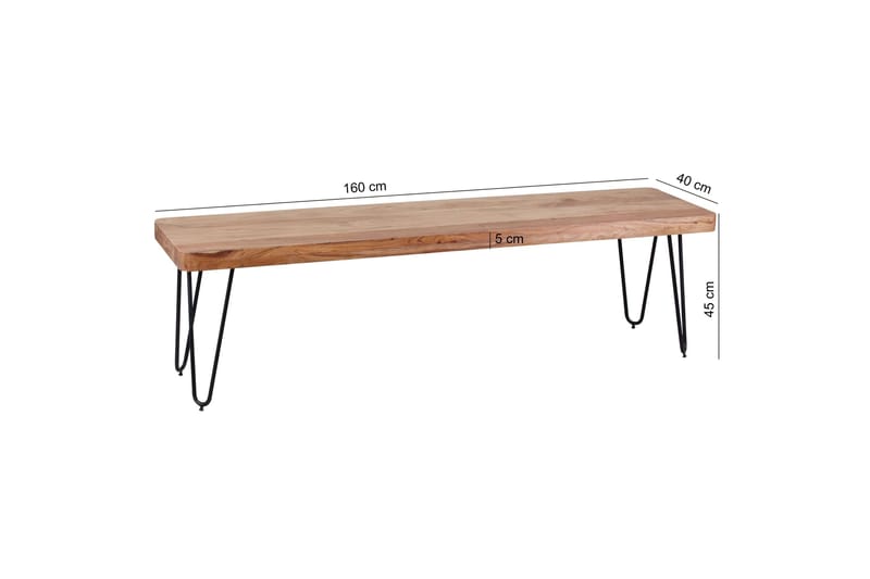 Meleana Bænk - Brun - Møbler - Stole & lænestole - Bænke - Entrébænk