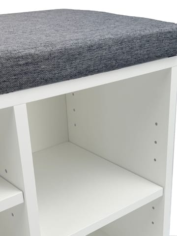 Morira skobænk 100 cm - hvid og mørkegr å - Møbler - Stole & lænestole - Bænke - Skohylde med bænk
