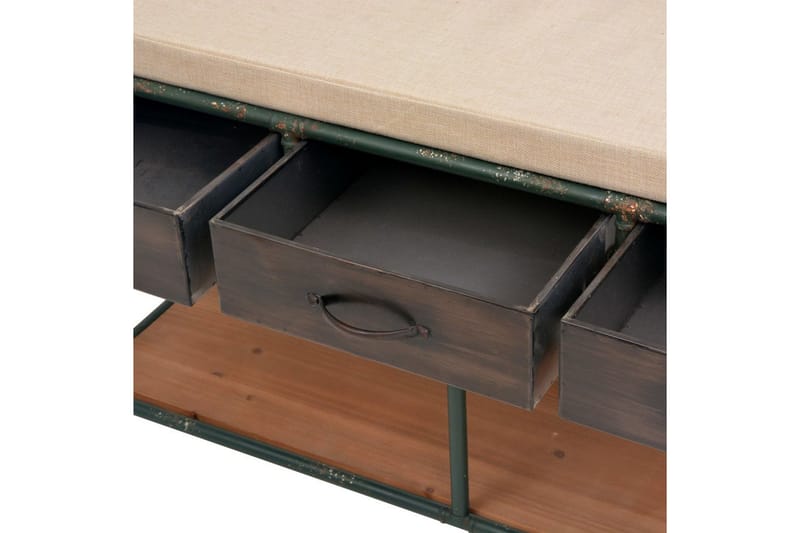 Opbevaringsbænk Med Hynde 107,5 X 34,5 X 59 Cm - Flerfarvet - Møbler - Stole & lænestole - Bænke - Entrébænk - Entrébænk med opbevaring