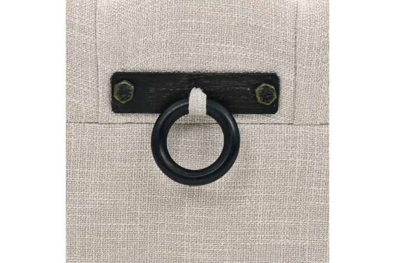 Opbevaringsbænkesæt 3 Dele Massivt Træ Og Stål 112X37X45Cm - Creme - Møbler - Stole & lænestole - Bænke - Entrébænk - Entrébænk med opbevaring