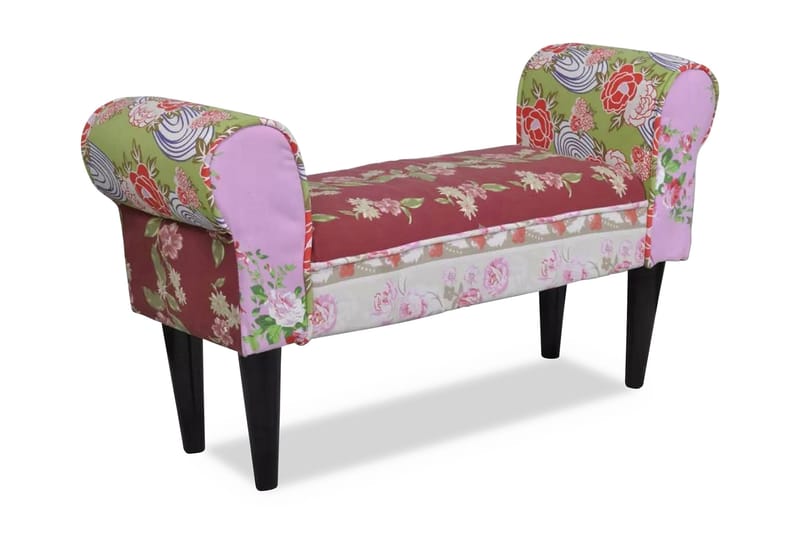 Patchwork Bænk I Blomsterdesign - Flerfarvet - Møbler - Stole & lænestole - Bænke - Entrébænk