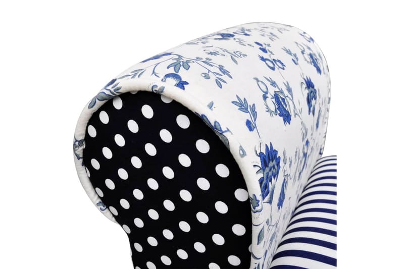 Patchwork Bænk I Landlig Livsstil, Blå Og Hvid - Flerfarvet - Møbler - Stole & lænestole - Bænke - Entrébænk