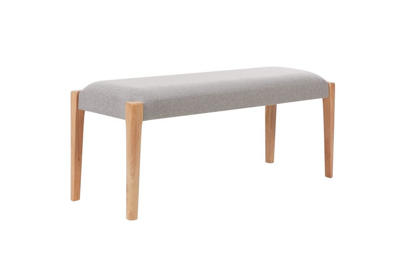 Polstret bænk Elyria Grå/lyst træ, Grå/lyst træ
