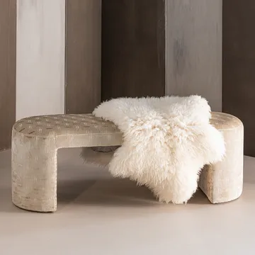 Polstret bænk Jacob 130 cm - Natur - Møbler - Stole & lænestole - Bænke - Entrébænk