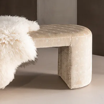 Polstret bænk Jacob 130 cm - Natur - Møbler - Stole & lænestole - Bænke - Entrébænk