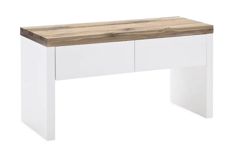 Romina Bænk med opbevaring, Hvid/Træ/Natur