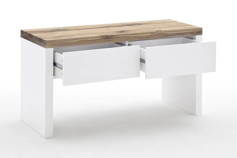 Romina Bænk med opbevaring - Hvid/Træ/Natur - Møbler - Stole & lænestole - Bænke - Entrébænk - Entrébænk med opbevaring