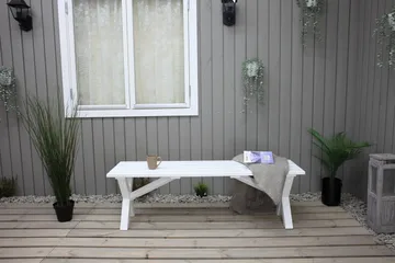 Scottsdale Bænk 140 cm Hvid - KWA - Møbler - Stole & lænestole - Bænke - Entrébænk