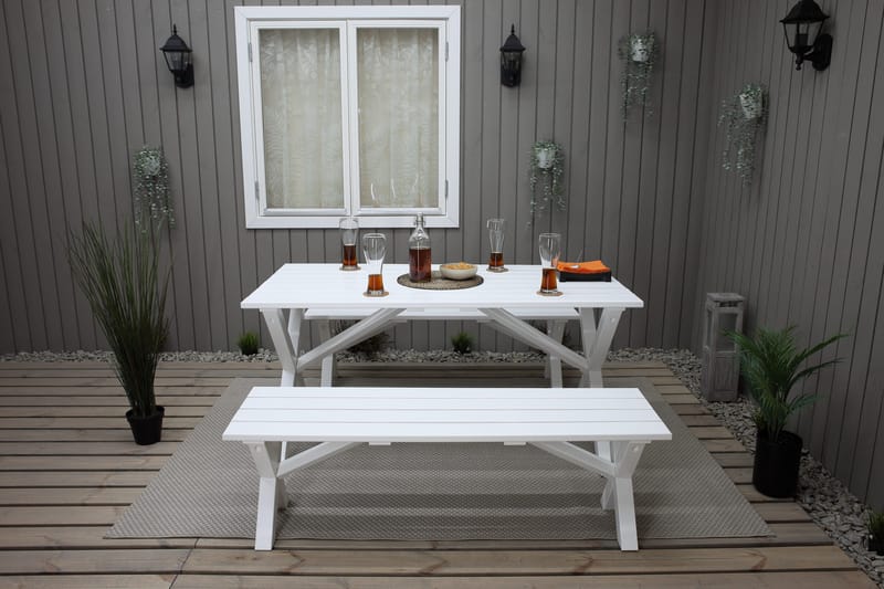Scottsdale Bænk 140 cm Hvid - KWA - Møbler - Stole & lænestole - Bænke - Entrébænk