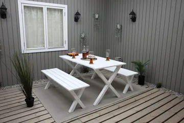 Scottsdale Bænk 140 cm Hvid - KWA - Møbler - Stole & lænestole - Bænke - Entrébænk