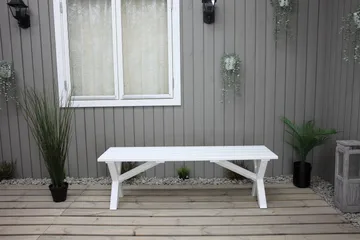 Scottsdale Bænk 140 cm Hvid - KWA - Møbler - Stole & lænestole - Bænke - Entrébænk