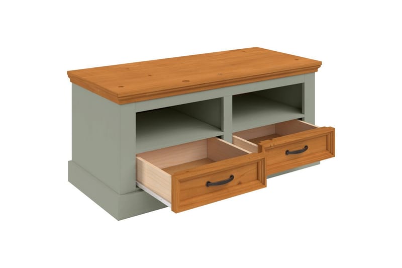 Selma Skobænk 100 cm - Grøn - Møbler - Stole & lænestole - Bænke - Skohylde med bænk