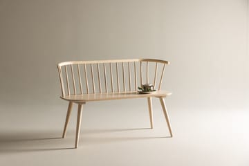 Siddebænk med ryglæn Venture Home Bobby siddebænk 120 cm Whitewash Hvidvasket - Møbler - Stole & lænestole - Bænke
