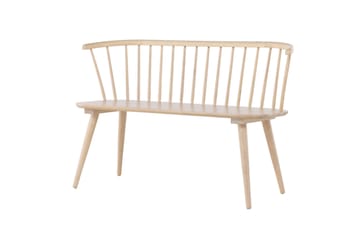 Siddebænk med ryglæn Venture Home Bobby siddebænk 120 cm Whitewash Hvidvasket - Møbler - Stole & lænestole - Bænke