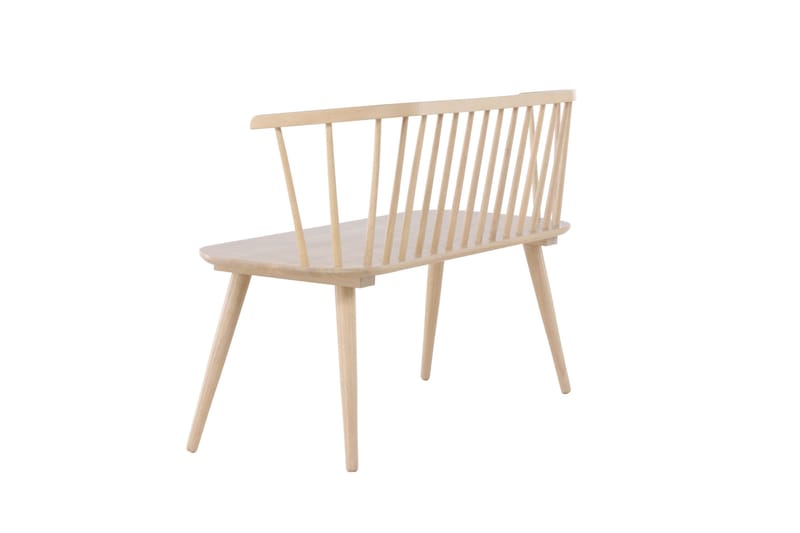 Siddebænk med ryglæn Venture Home Bobby siddebænk 120 cm Whitewash Hvidvasket - Møbler - Stole & lænestole - Bænke