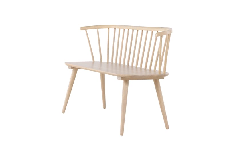 Siddebænk med ryglæn Venture Home Bobby siddebænk 120 cm Whitewash Hvidvasket - Møbler - Stole & lænestole - Bænke