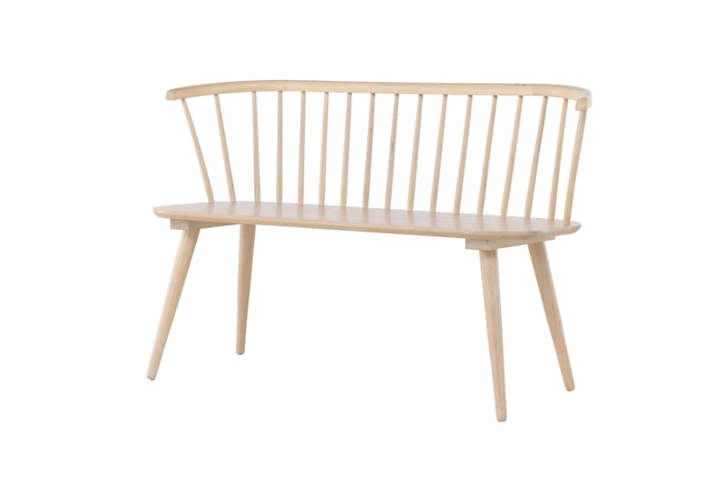 Sittbänk med ryggstöd Venture Home Whitewash - Møbler - Stole & lænestole - Bænke