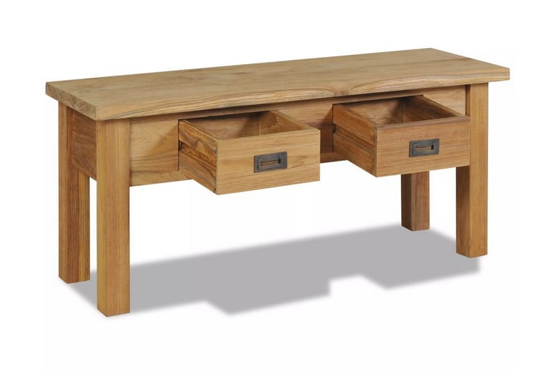 Skænk Massivt Teaktræ 90 X 30 X 40 Cm - Brun - Møbler - Stole & lænestole - Bænke - Entrébænk - Entrébænk med opbevaring