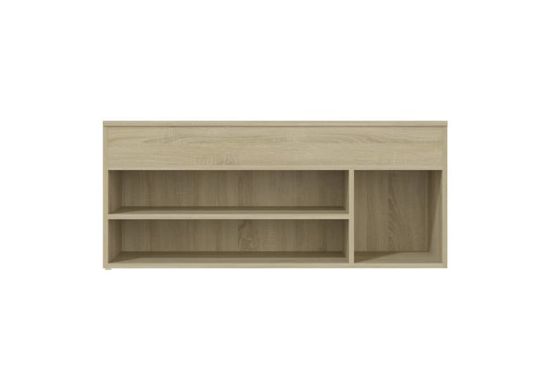skobænk 105x30x45 cm spånplade sonoma-eg - Brun - Møbler - Stole & lænestole - Bænke - Skohylde med bænk