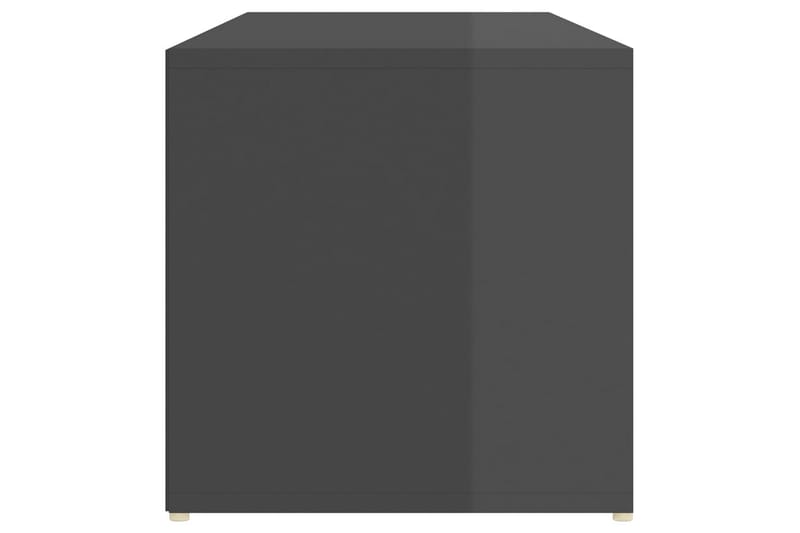 skobænk 105x35x35 cm spånplade grå højglans - Grå - Entréopbevaring - Skohylde med bænk