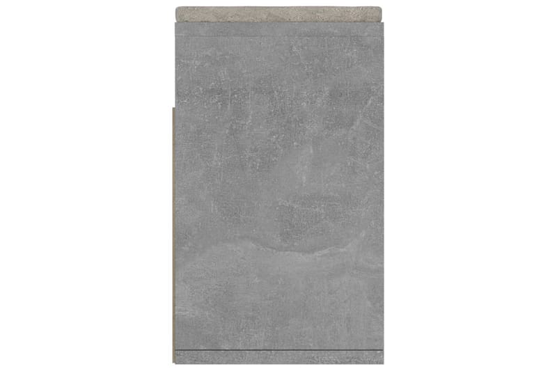 skobænk med hynde 104x30x49 cm spånplade betongrå - Grå - Møbler - Stole & lænestole - Bænke - Skohylde med bænk