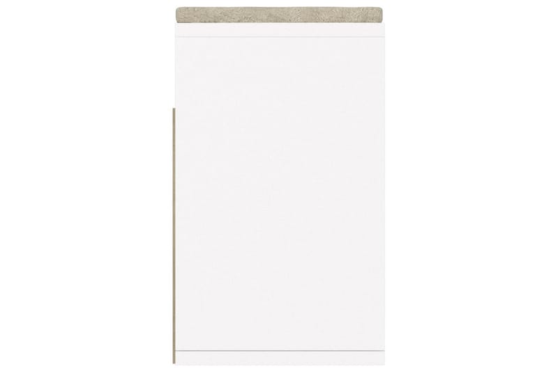 skobænk med hynde 104x30x49 cm spånplade hvid - Hvid - Møbler - Stole & lænestole - Bænke - Skohylde med bænk