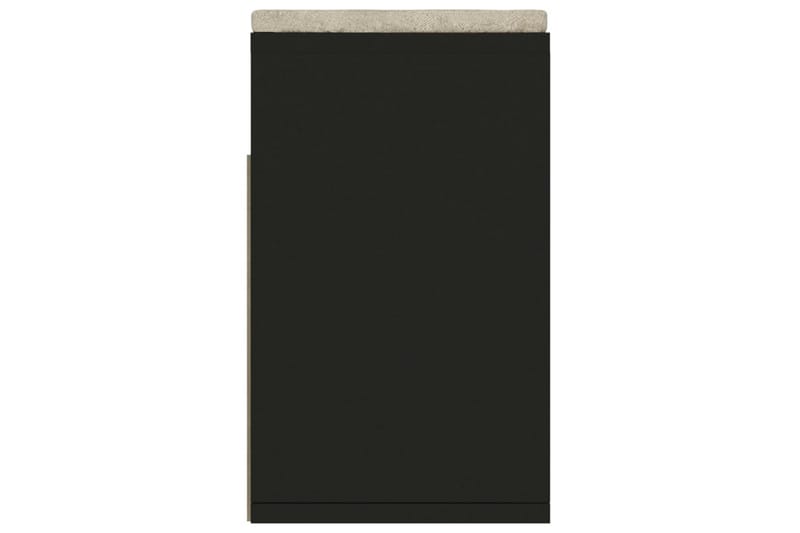 skobænk med hynde 104x30x49 cm spånplade sort - Sort - Møbler - Stole & lænestole - Bænke - Skohylde med bænk