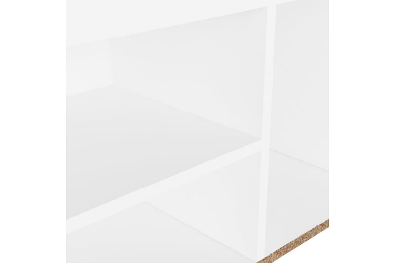 skobænk med hynde 80x30x47 cm spånplade hvid - Hvid - Entréopbevaring - Skohylde med bænk