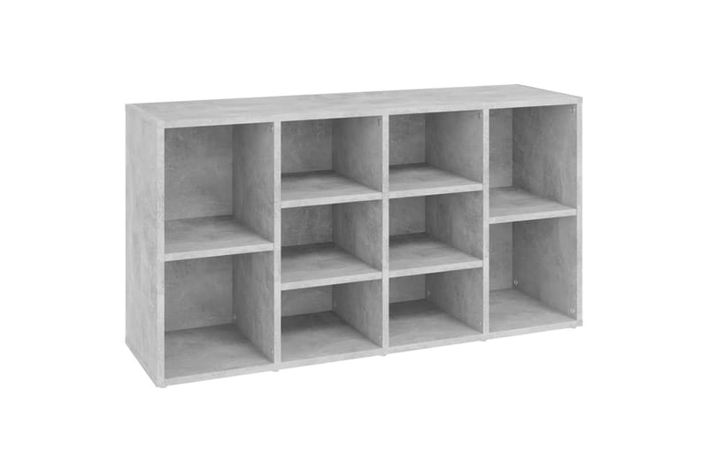 skoreol 103x30x54,5 cm spånplade betongrå - Grå - Møbler - Stole & lænestole - Bænke - Skohylde med bænk