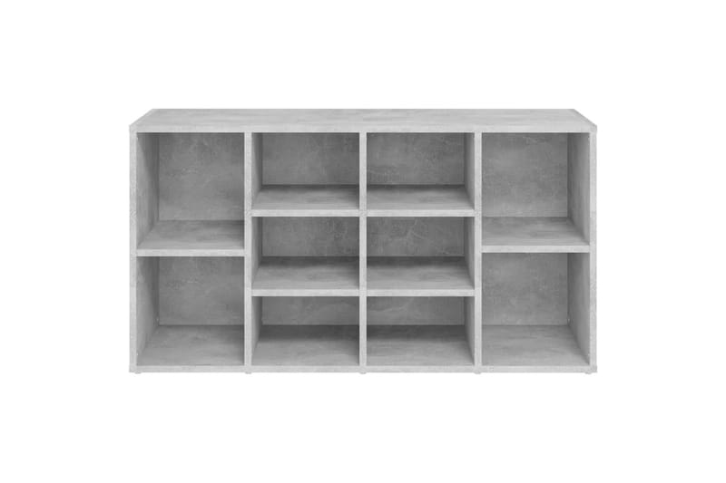 skoreol 103x30x54,5 cm spånplade betongrå - Grå - Møbler - Stole & lænestole - Bænke - Skohylde med bænk