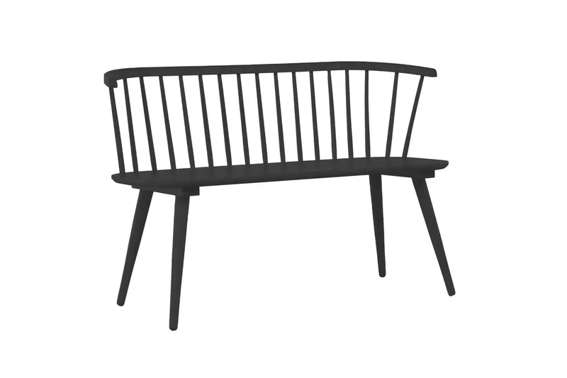 Sofabænk Bobby 120 cm i træ - Sort - Møbler - Stole & lænestole - Bænke