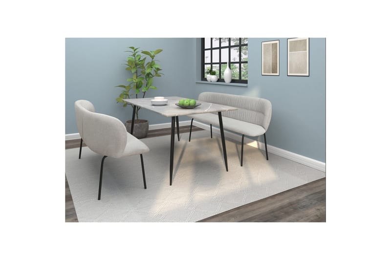 Spisebordsbænk Casey Antracit - Antracit - Møbler - Stole & lænestole - Bænke