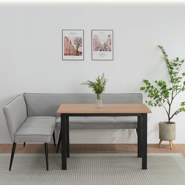 Spisebordsbænk Loft24 Watford Lysegrå Hjørnebænk - Lysegrå - Møbler - Stole & lænestole - Bænke