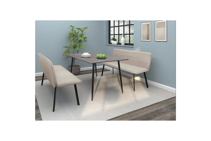 Spisebordsbænk Taylor Creme - Creme - Møbler - Stole & lænestole - Bænke