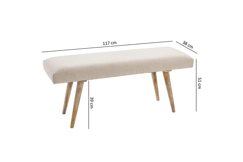 Toddler Sæde Bænk - Beige - Møbler - Stole & lænestole - Bænke - Entrébænk