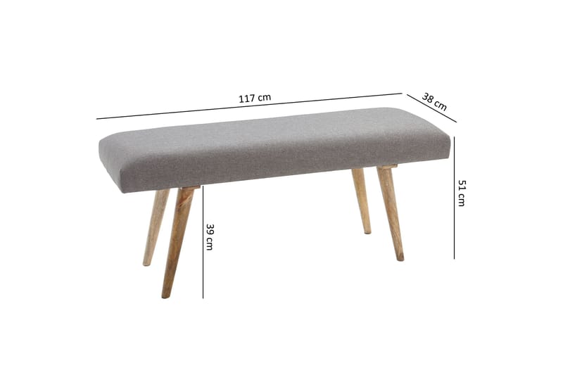 Toddler Sæde Bænk - Grå - Møbler - Stole & lænestole - Bænke - Entrébænk