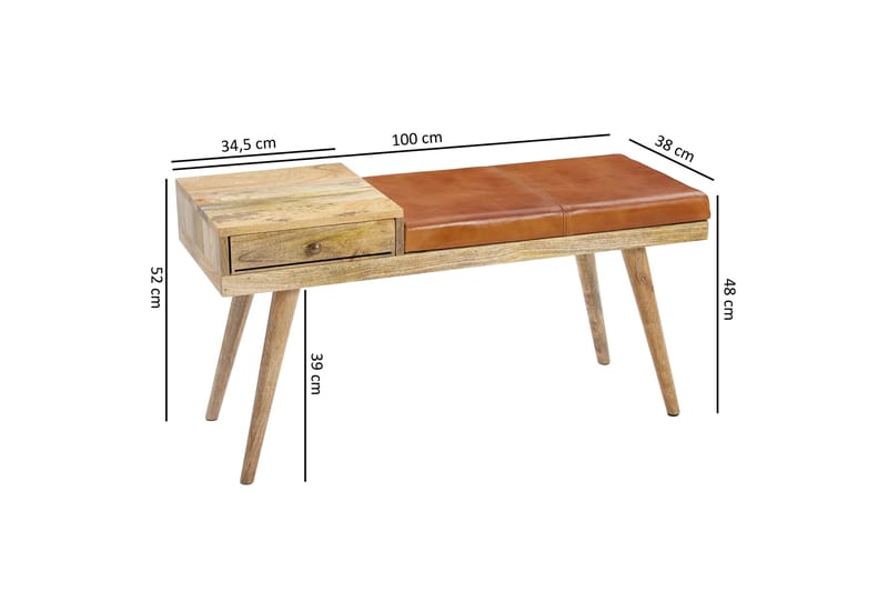 Toddler Sæde Bænk - Træ / natur - Møbler - Stole & lænestole - Bænke - Entrébænk - Entrébænk med opbevaring