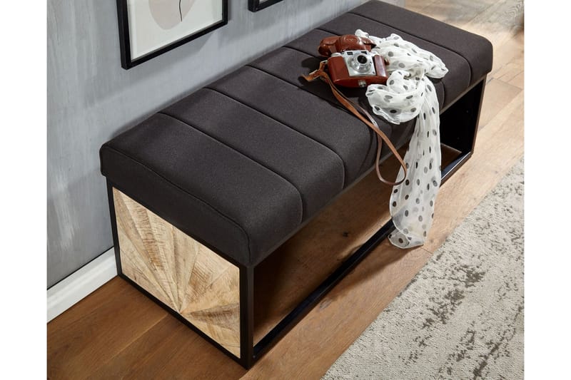 Tultered Bænk 105 cm - Sort - Møbler - Stole & lænestole - Bænke - Entrébænk