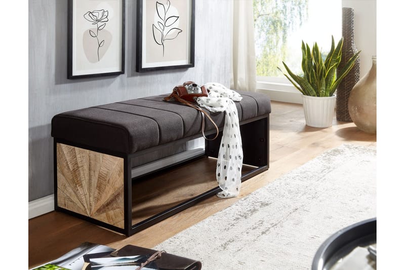 Tultered Bænk 105 cm - Sort - Møbler - Stole & l ænestole - Bænke - Entrébænk