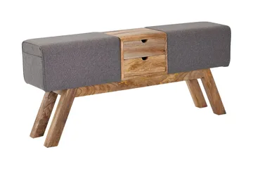 Tultered Bænk 120 cm - Brun - Møbler - Stole & lænestole - Bænke - Entrébænk - Entrébænk med opbevaring