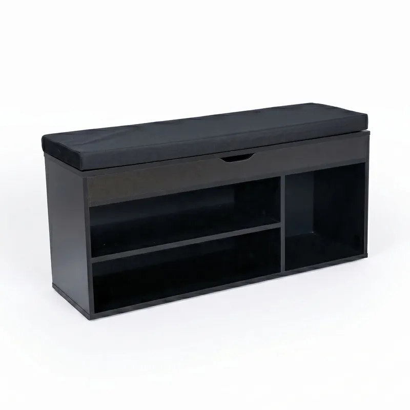 Ulvena skobænk med siddeplads 104x51x32 cm, sort
