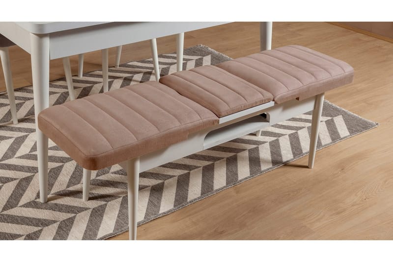 Valsot Bænk 110 cm - Hvid/Grå - Møbler - Stole & lænestole - Bænke - Entrébænk