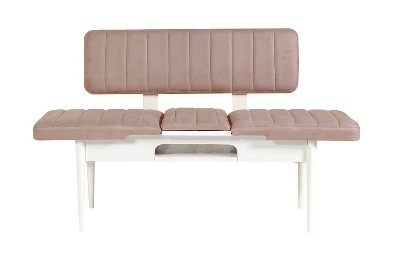 Valsot Bænk 110 cm, Hvid/Grå