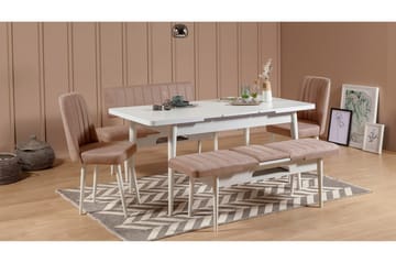 Valsot Bænk 110 cm - Hvid/Grå - Møbler - Stole & lænestole - Bænke
