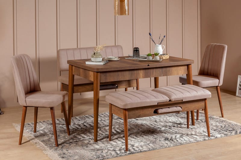 Valsot Bænk 110 cm - Mørkebrun/Grå - Møbler - Stole & lænestole - Bænke - Entrébænk