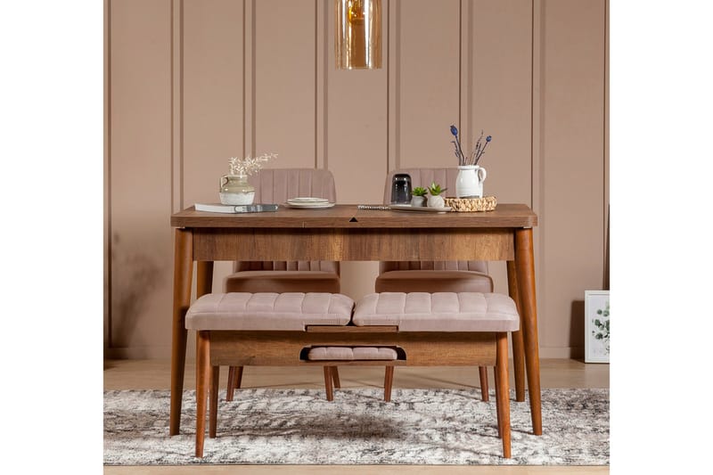 Valsot Bænk 110 cm - Mørkebrun/Grå - Møbler - Stole & lænestole - Bænke - Entrébænk