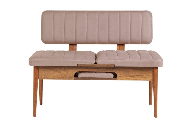 Valsot Bænk 110 cm - Mørkebrun/Grå - Møbler - Stole & lænestole - Bænke