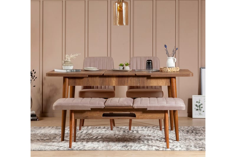 Valsot Bænk 110 cm - Mørkebrun/Grå - Møbler - Stole & lænestole - Bænke - Entrébænk