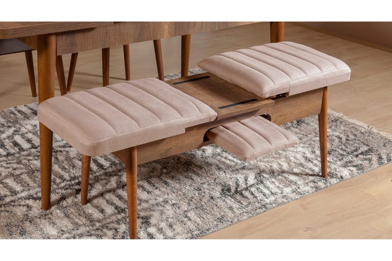 Valsot Bænk 110 cm - Mørkebrun/Grå - Møbler - Stole & lænestole - Bænke - Entrébænk