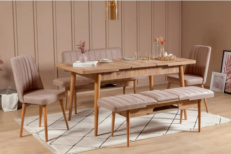 Valsot Bænk 110 cm - Natur / Grå / Brun - Møbler - Stole & lænestole - Bænke